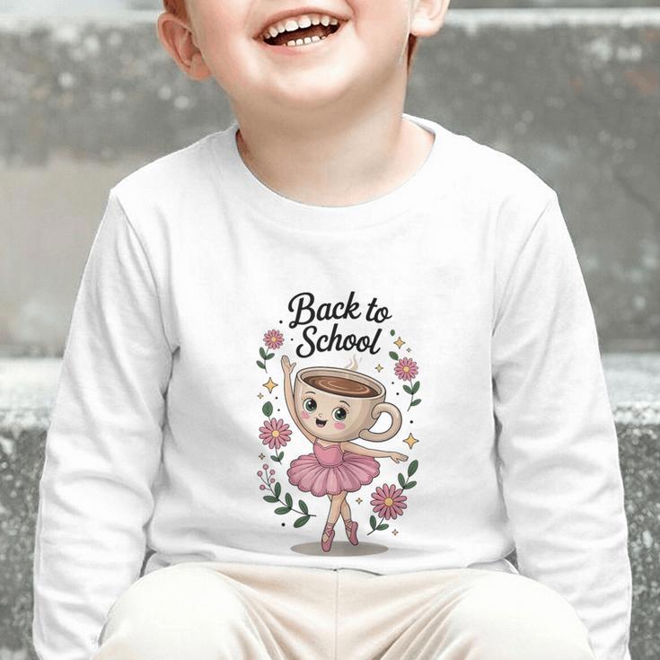 Ballerina Cappuccina Girls Italian Brainrot Back To School Graphic Toddler Long Sleeve Tee Ballerina Cappuccina Girls Italian Brainrot Back To School Graphic Toddler Long Sleeve Tee