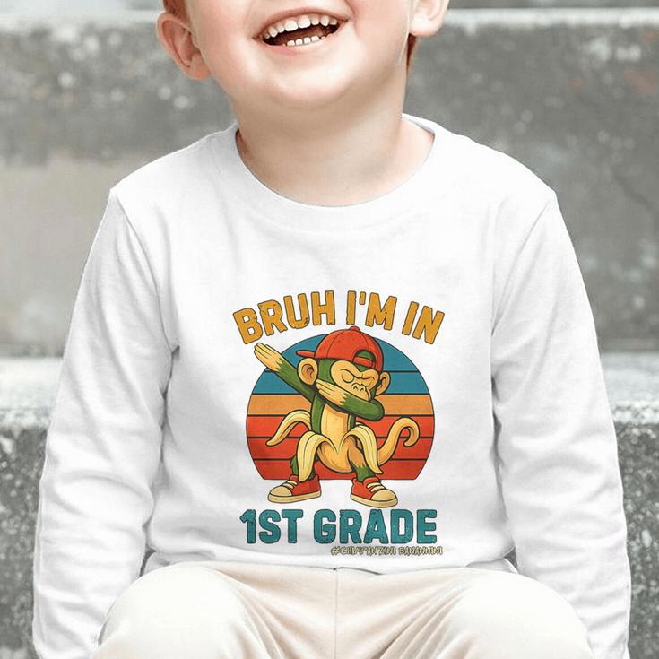 Bruh I’m In 1st Grade Italian Brainrot Meme Back To School Premium Tri-Blend Graphic Toddler Long Sleeve Tee Bruh I’m In 1st Grade Italian Brainrot Meme Back To School Premium Tri-Blend Graphic Toddler Long Sleeve Tee