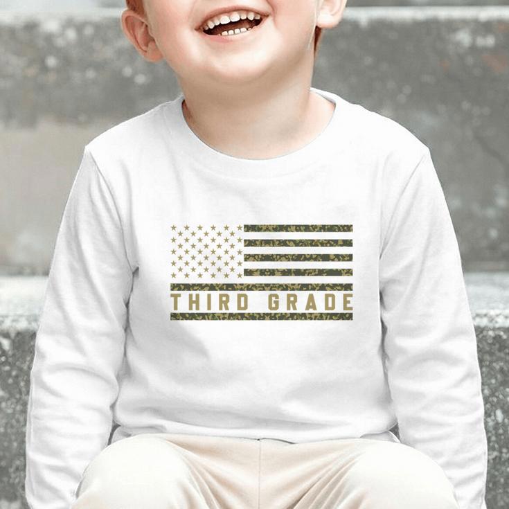 Camo American Flag Third Grade Back To School 3rd Grade Premium Tri-Blend Graphic Toddler Long Sleeve Tee Camo American Flag Third Grade Back To School 3rd Grade Premium Tri-Blend Graphic Toddler Long Sleeve Tee