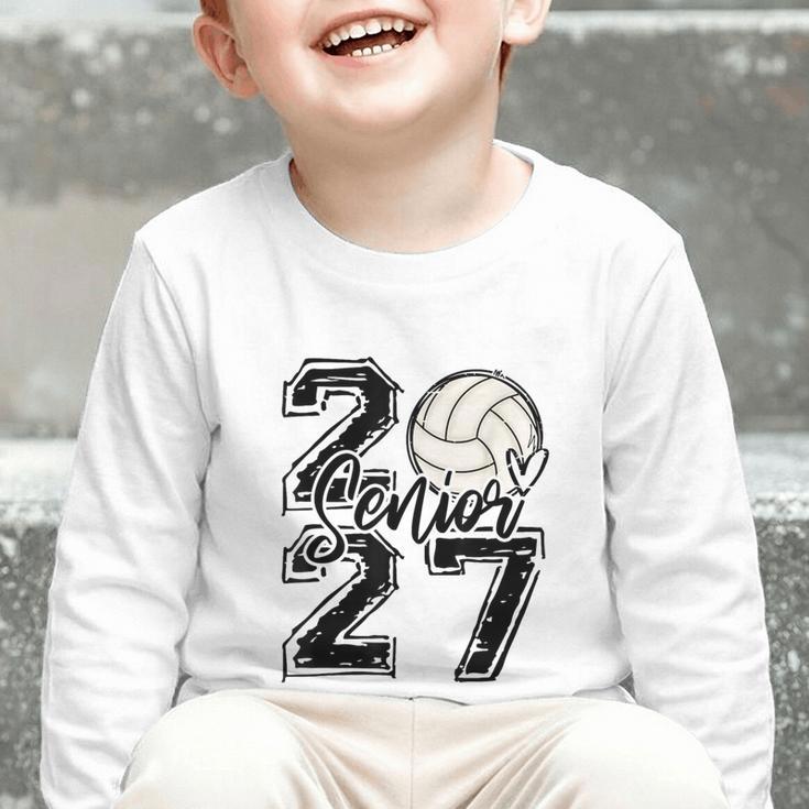 Class Of 2027 Volleyball Senior 2027 Back To School Graphic Toddler Long Sleeve Tee Class Of 2027 Volleyball Senior 2027 Back To School Graphic Toddler Long Sleeve Tee
