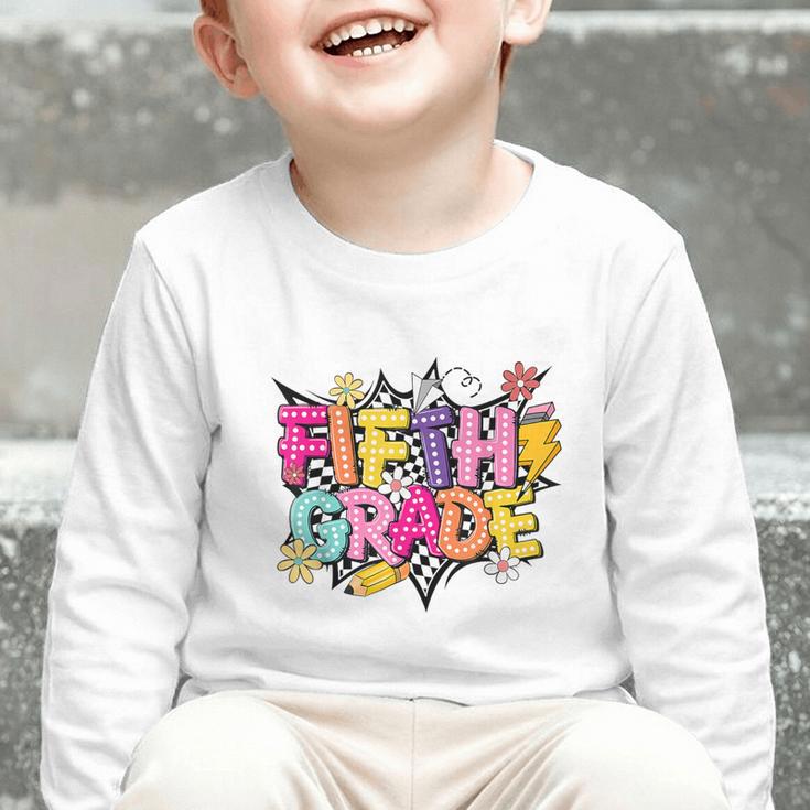 First Day Of School Fifth Grade Back To School Kids Graphic Toddler Long Sleeve Tee First Day Of School Fifth Grade Back To School Kids Graphic Toddler Long Sleeve Tee