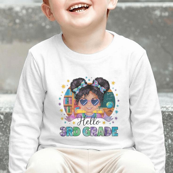 Hello 3rd Grade Girl Back To School Kids Boys Girls Graphic Toddler Long Sleeve Tee Hello 3rd Grade Girl Back To School Kids Boys Girls Graphic Toddler Long Sleeve Tee