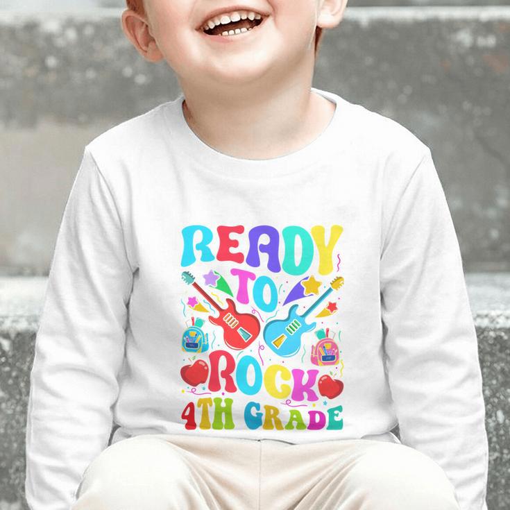 Im Ready To Rock 4th Grade Back To School 4th Grade Guitar Performance Graphic Toddler Long Sleeve Tee Im Ready To Rock 4th Grade Back To School 4th Grade Guitar Performance Graphic Toddler Long Sleeve Tee