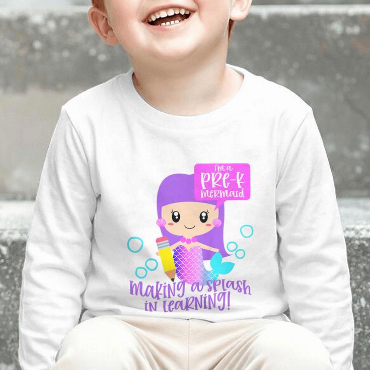 Kids Pre K Mermaid Back To School Toddler Girl First Day Of Prek Graphic Toddler Long Sleeve Tee Kids Pre K Mermaid Back To School Toddler Girl First Day Of Prek Graphic Toddler Long Sleeve Tee