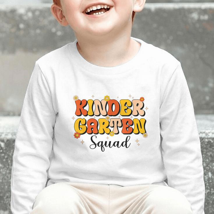 Kinder Garten Squad Team Back To School Kinder Garten Kids Graphic Toddler Long Sleeve Tee