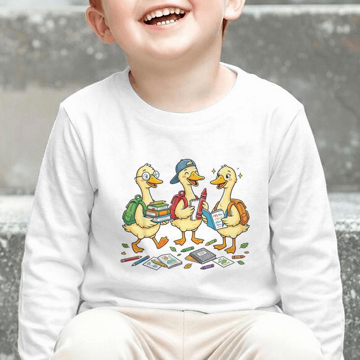 Kindergarten 1st Grade Goose Back To School Boys Graphic Toddler Long Sleeve Tee Kindergarten 1st Grade Goose Back To School Boys Graphic Toddler Long Sleeve Tee