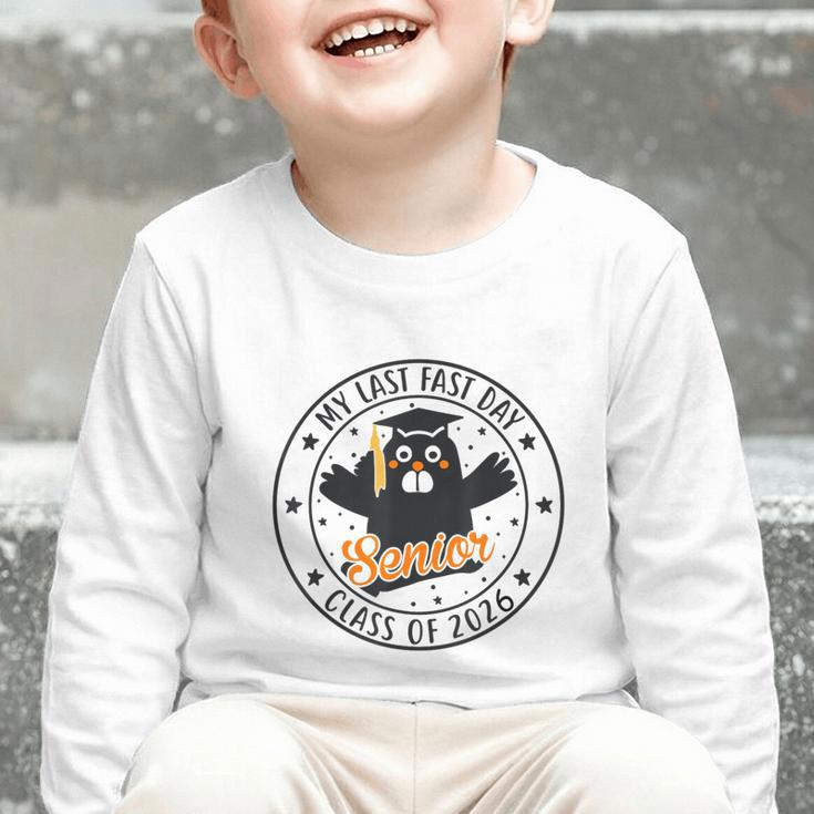 My Last First Day Senior 2026 Cat Back To School Cool Class Graphic Toddler Long Sleeve Tee My Last First Day Senior 2026 Cat Back To School Cool Class Graphic Toddler Long Sleeve Tee