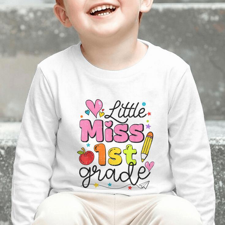 Little Miss 1st Grade Back To School Cute First Grade Girls Graphic Toddler Long Sleeve Tee Little Miss 1st Grade Back To School Cute First Grade Girls Graphic Toddler Long Sleeve Tee