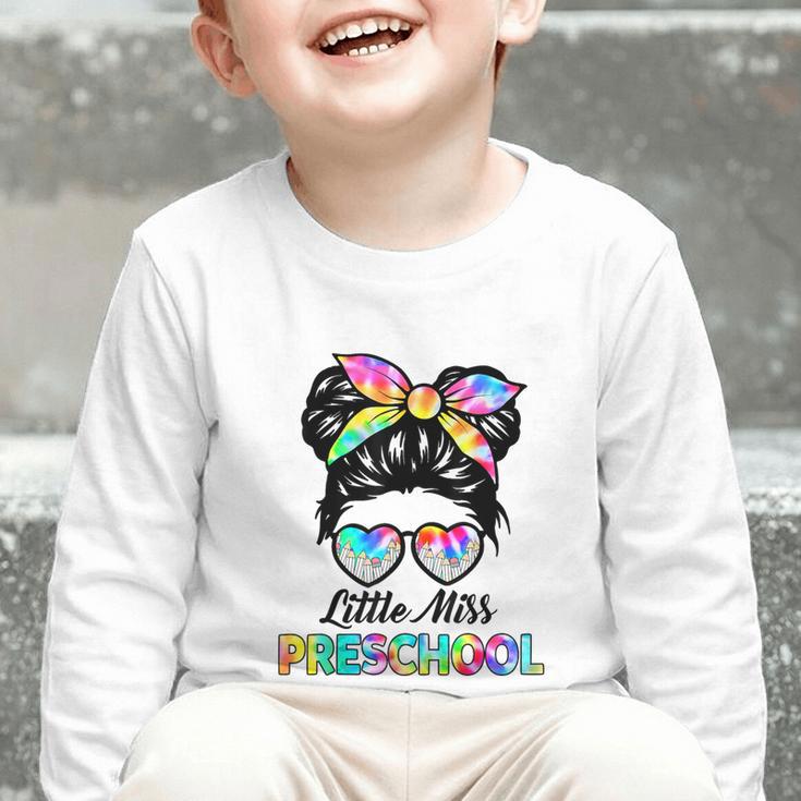 Little Miss Preschool First Day Back To School Girls Kids Graphic Toddler Long Sleeve Tee Little Miss Preschool First Day Back To School Girls Kids Graphic Toddler Long Sleeve Tee