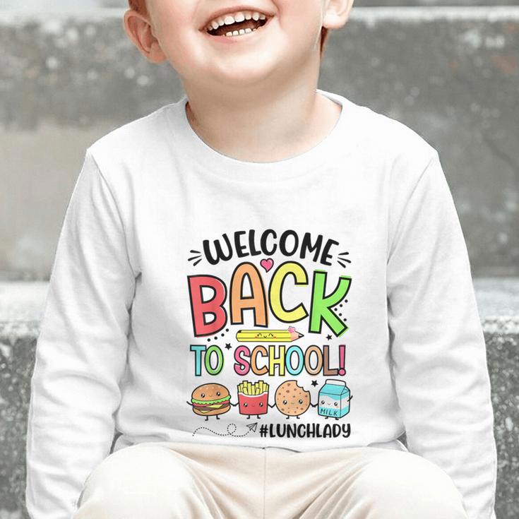Lunch Lady Welcome Back To School First Day Of School Graphic Toddler Long Sleeve Tee