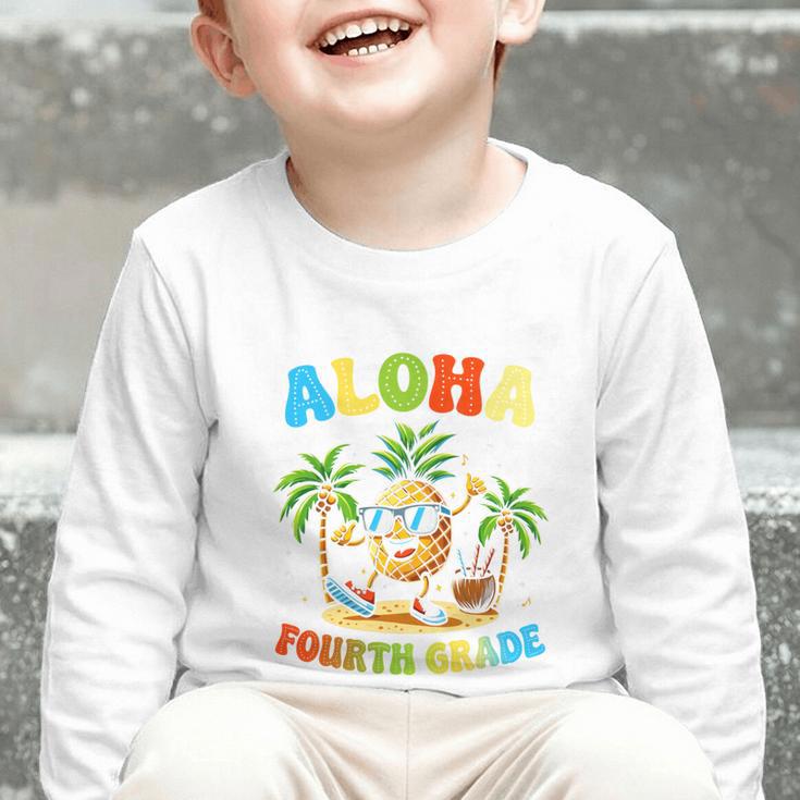 Pinapple Beach Back To School Day Aloha Fourth Grade Performance Graphic Toddler Long Sleeve Tee Pinapple Beach Back To School Day Aloha Fourth Grade Performance Graphic Toddler Long Sleeve Tee