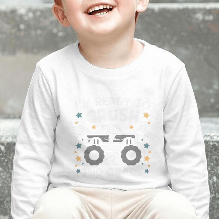 Im Ready To Crush 2nd Grade Boy Monster Truck Back To School Graphic Toddler Long Sleeve Tee
