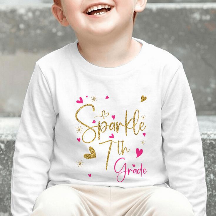 Ready To Sparkle 7th Grade Back To School For Girls Performance Graphic Toddler Long Sleeve Tee