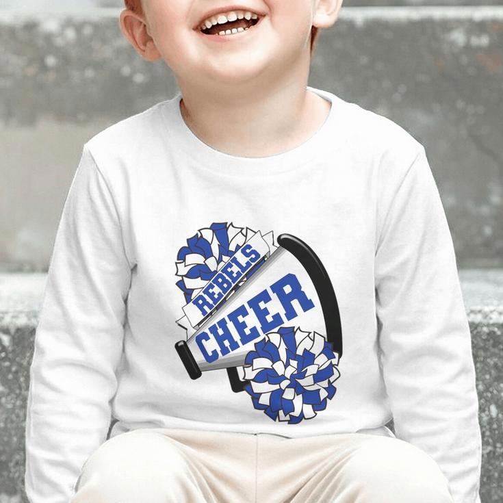 Rebels Cheer Back To School Cheerleading Spirit B Premium Tri-Blend Graphic Toddler Long Sleeve Tee
