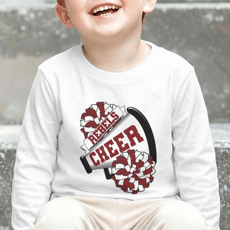 Rebels Cheer Back To School Cheerleading Spirit M Performance Graphic Toddler Long Sleeve Tee Rebels Cheer Back To School Cheerleading Spirit M Performance Graphic Toddler Long Sleeve Tee
