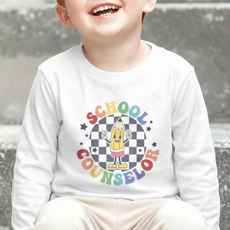 Retro Pencil School Counselor Back To School For Counselor Graphic Toddler Long Sleeve Tee Retro Pencil School Counselor Back To School For Counselor Graphic Toddler Long Sleeve Tee