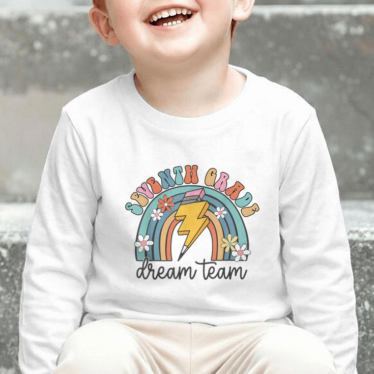 Seventh Grade Dream Team 1st Day Of 7th Grade Back To School Graphic Toddler Long Sleeve Tee Seventh Grade Dream Team 1st Day Of 7th Grade Back To School Graphic Toddler Long Sleeve Tee