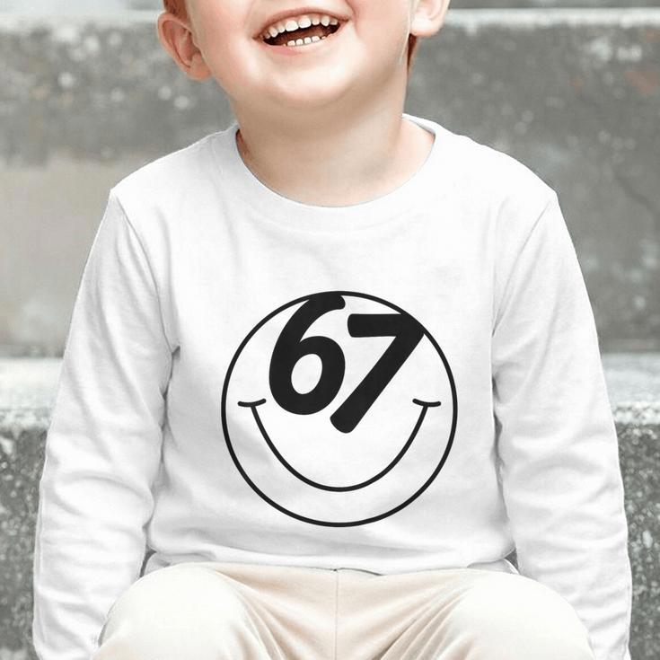 Six Seven Meme Viral Internet Sound 67 Back To School Graphic Toddler Long Sleeve Tee Six Seven Meme Viral Internet Sound 67 Back To School Graphic Toddler Long Sleeve Tee