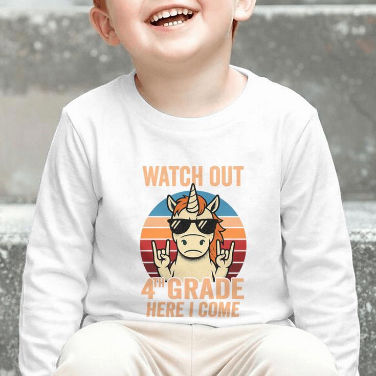 Watch Out Fourth Grade 2026 Back To School 4th Grade Boys Premium Tri-Blend Graphic Toddler Long Sleeve Tee Watch Out Fourth Grade 2026 Back To School 4th Grade Boys Premium Tri-Blend Graphic Toddler Long Sleeve Tee