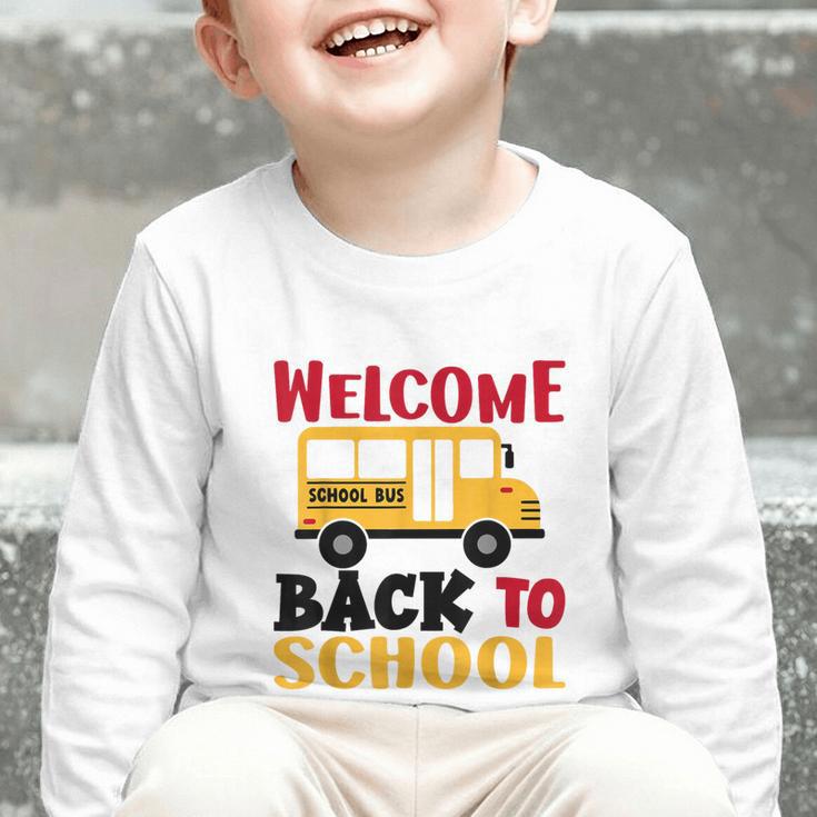 Welcome Back To School For Bus Drivers First Day Of School Graphic Toddler Long Sleeve Tee Welcome Back To School For Bus Drivers First Day Of School Graphic Toddler Long Sleeve Tee