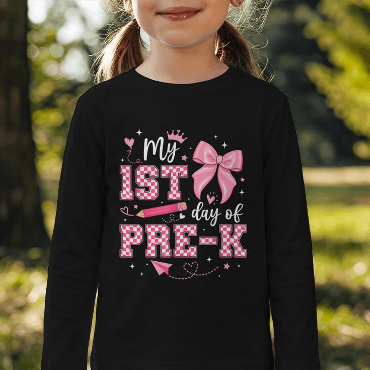 My 1st Day Of Pre-K PreK Pre K 2025 Back To School Girls Graphic Toddler Long Sleeve Tee My 1st Day Of Pre-K PreK Pre K 2025 Back To School Girls Graphic Toddler Long Sleeve Tee