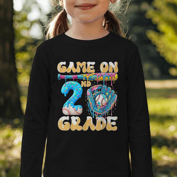 2nd Grade Back To School Baseball Drip Ice Cream Game On Graphic Toddler Long Sleeve Tee 2nd Grade Back To School Baseball Drip Ice Cream Game On Graphic Toddler Long Sleeve Tee