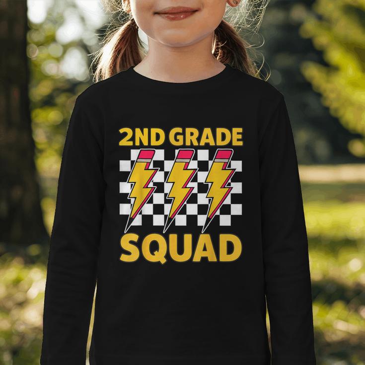 2nd Grade Lightning Bolt Second Grade Squad Back To School Graphic Toddler Long Sleeve Tee