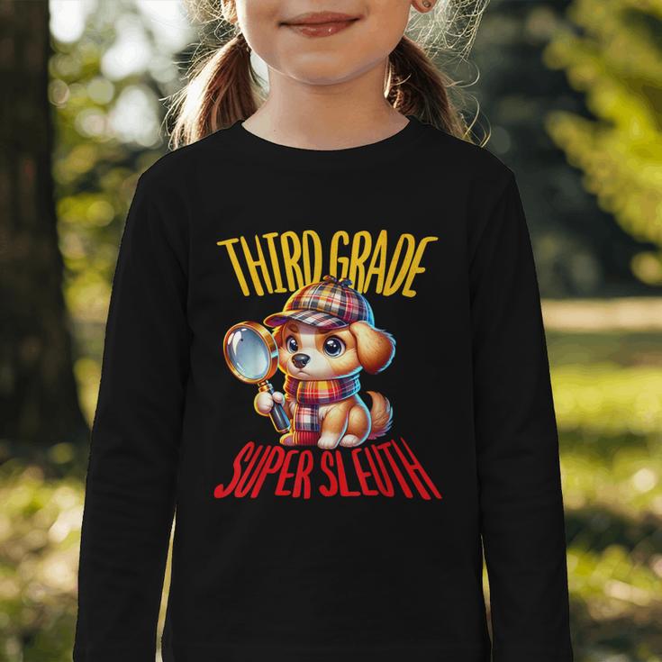 3rd Grade Super Sleuth Dog Detective Back To School Kids Graphic Toddler Long Sleeve Tee 3rd Grade Super Sleuth Dog Detective Back To School Kids Graphic Toddler Long Sleeve Tee