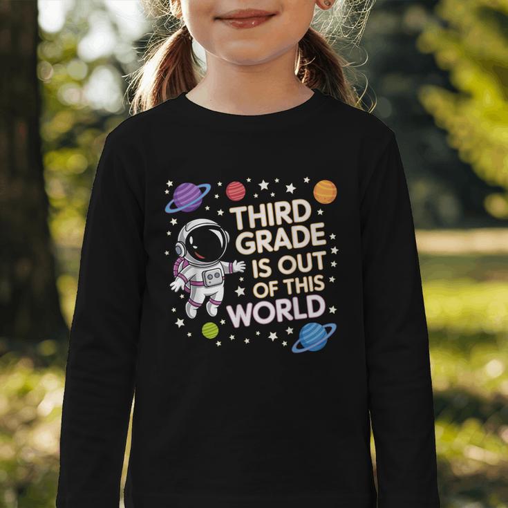 3rd Grade Is Out Of This World Space Back To School Graphic Toddler Long Sleeve Tee 3rd Grade Is Out Of This World Space Back To School Graphic Toddler Long Sleeve Tee