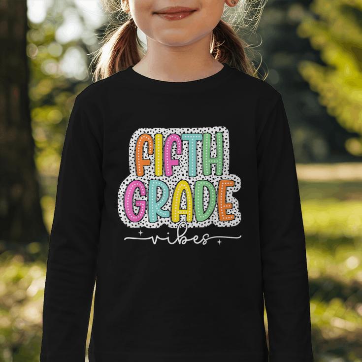 5th Fifth Grade Vibes Back To School Dalmatian Dots Graphic Toddler Long Sleeve Tee 5th Fifth Grade Vibes Back To School Dalmatian Dots Graphic Toddler Long Sleeve Tee