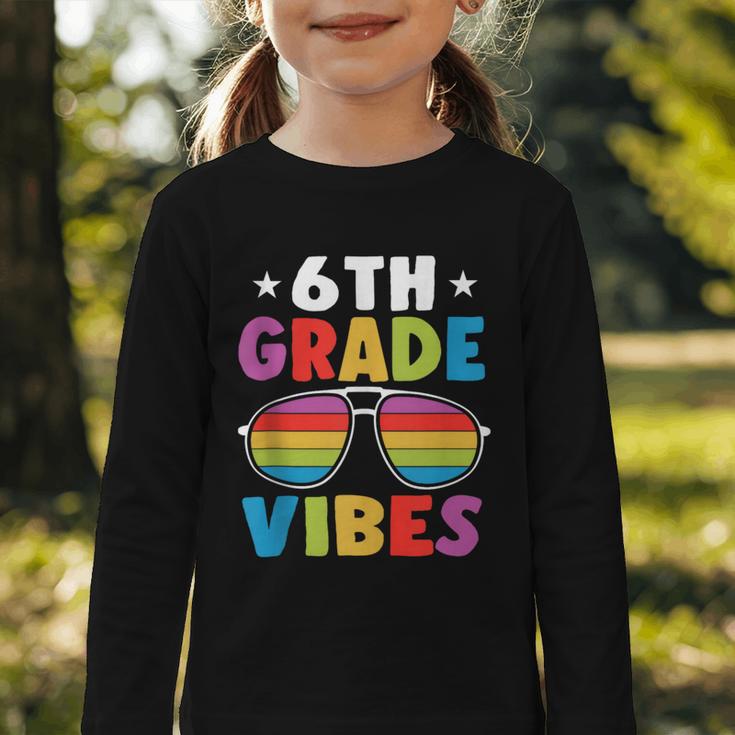 6th Grade Back To School Sunglasses Vibes Retro First Day Graphic Toddler Long Sleeve Tee 6th Grade Back To School Sunglasses Vibes Retro First Day Graphic Toddler Long Sleeve Tee