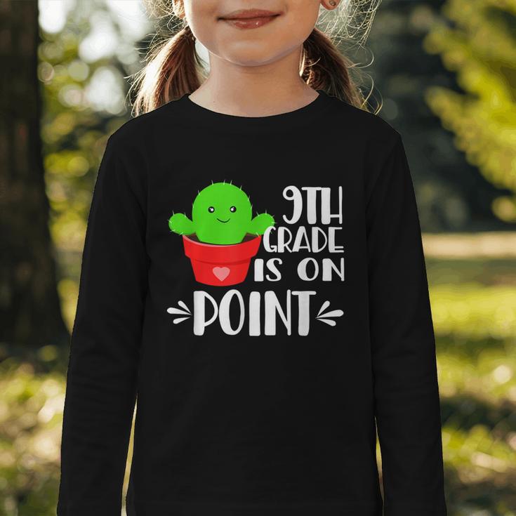 9th Grade Is On Point Cactus Back To School Graphic Toddler Long Sleeve Tee 9th Grade Is On Point Cactus Back To School Graphic Toddler Long Sleeve Tee