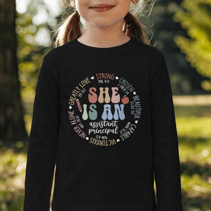 Assistant Principal God Says She Is Christian Back To School Graphic Toddler Long Sleeve Tee Assistant Principal God Says She Is Christian Back To School Graphic Toddler Long Sleeve Tee