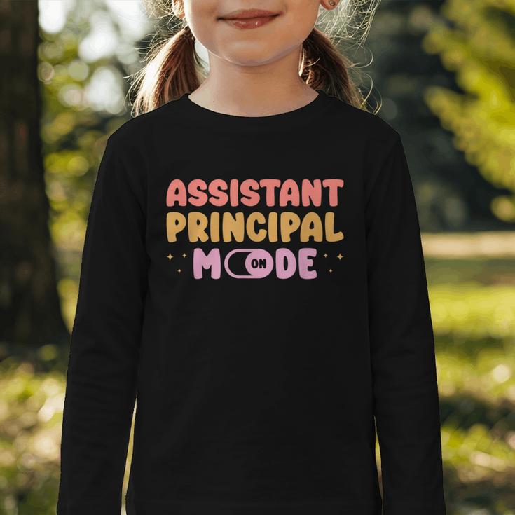 Assistant Principal Mode On Back To School Appreciation Graphic Toddler Long Sleeve Tee Assistant Principal Mode On Back To School Appreciation Graphic Toddler Long Sleeve Tee