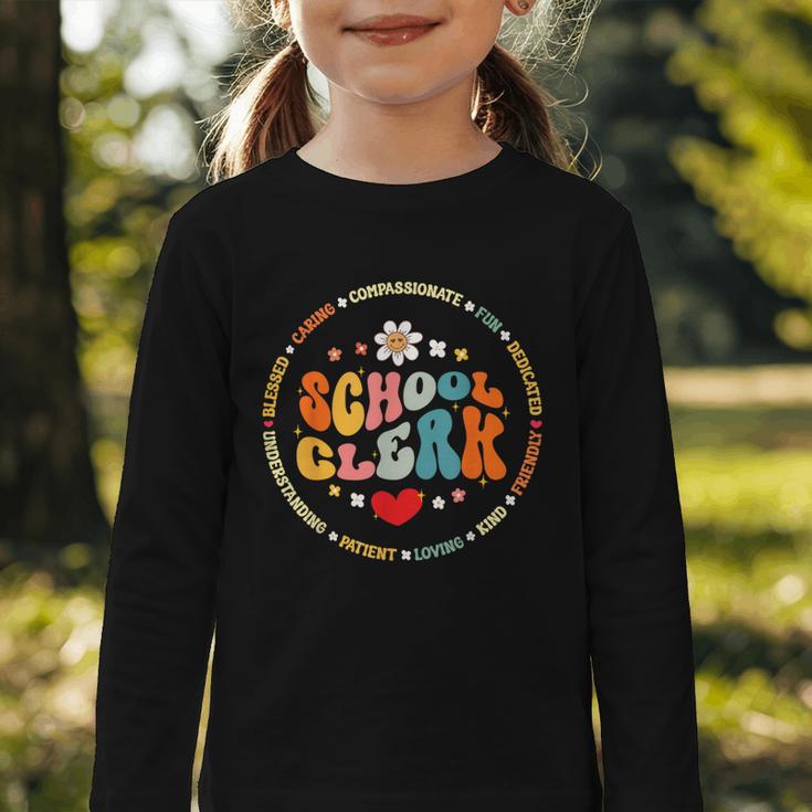 Attendance School Clerk Appreciation Week Back To School Graphic Toddler Long Sleeve Tee Attendance School Clerk Appreciation Week Back To School Graphic Toddler Long Sleeve Tee