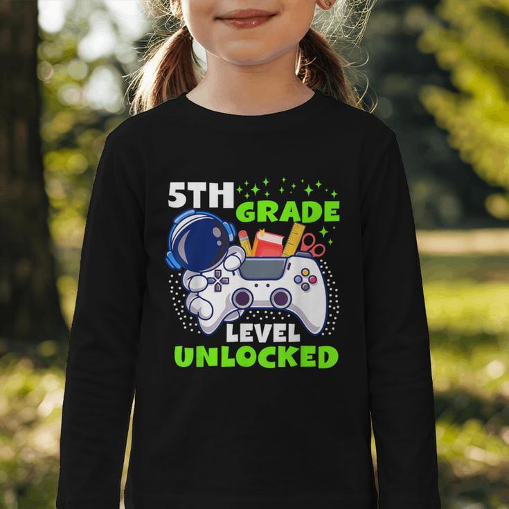 Back To School 5th Grade Level Unlocked Gamer Boys Kids Graphic Toddler Long Sleeve Tee Back To School 5th Grade Level Unlocked Gamer Boys Kids Graphic Toddler Long Sleeve Tee