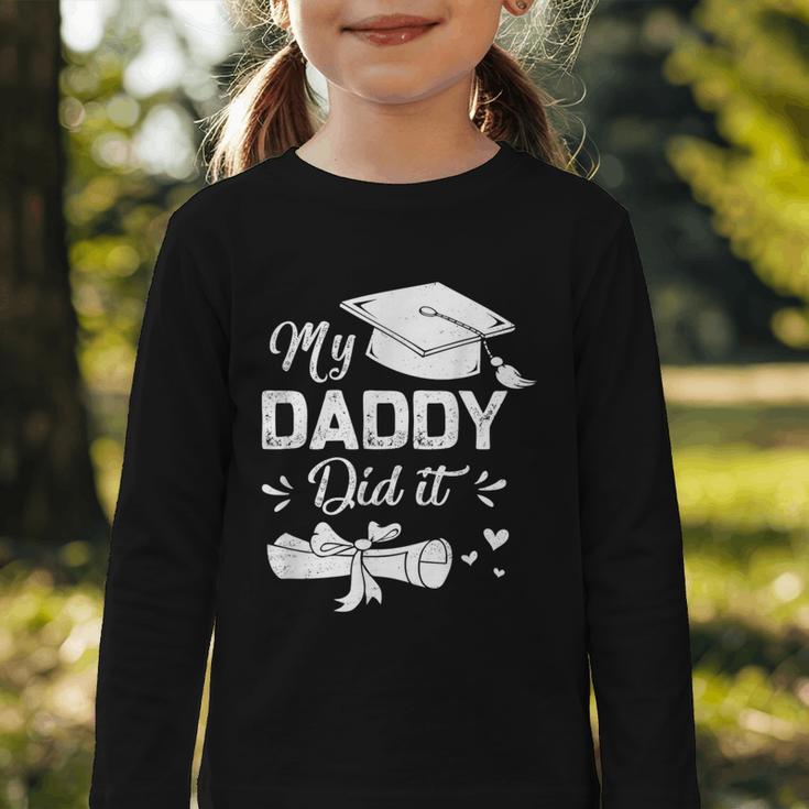 Back To School My Daddy Did It Graduation Proud Dad Graduated Small Graphic Toddler Long Sleeve Tee Back To School My Daddy Did It Graduation Proud Dad Graduated Small Graphic Toddler Long Sleeve Tee