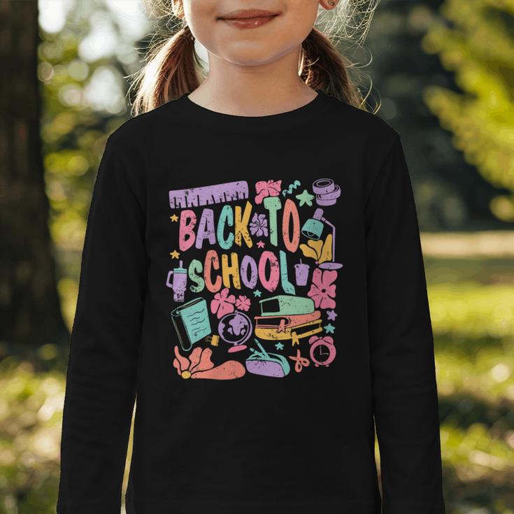 Back To School Fun Supplies Learning Graphic Toddler Long Sleeve Tee