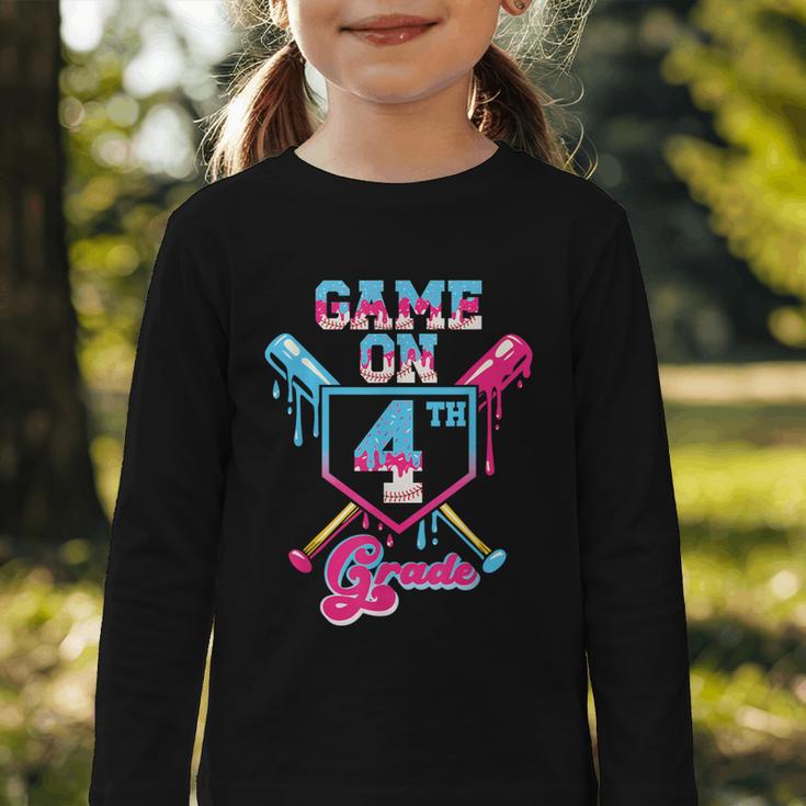 Back To School Game On Fourth Grade Baseball First Day Boys Graphic Toddler Long Sleeve Tee Back To School Game On Fourth Grade Baseball First Day Boys Graphic Toddler Long Sleeve Tee