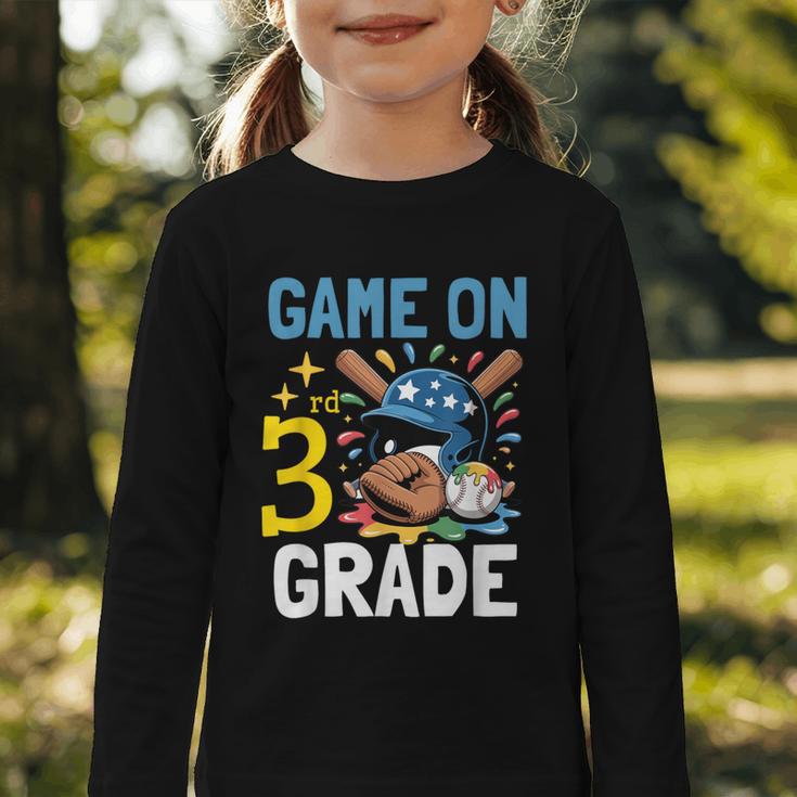 Back To School Game On Third Grade Baseball First Day Boys Graphic Toddler Long Sleeve Tee