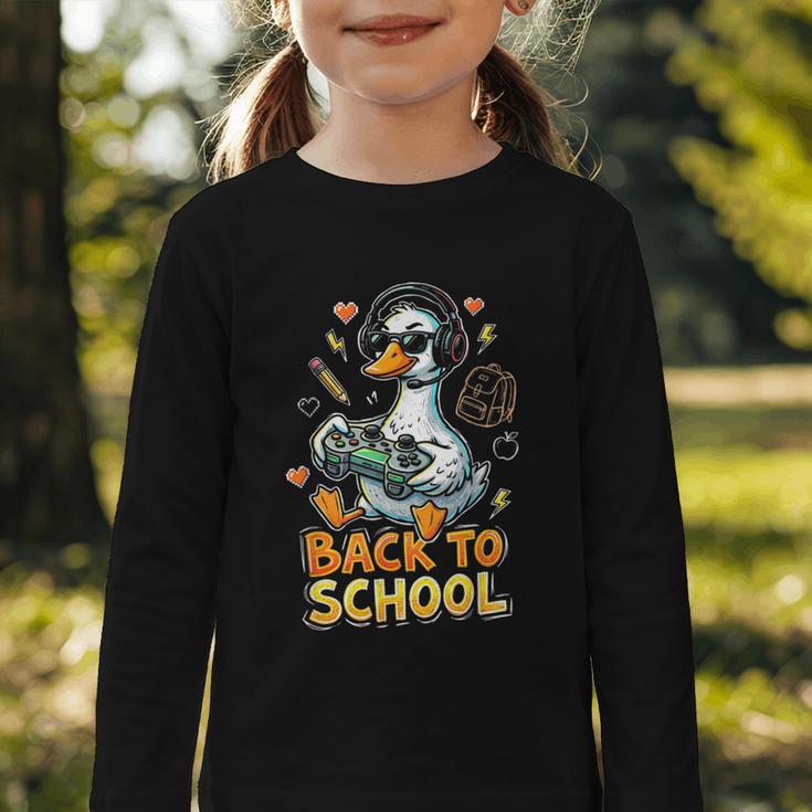 Back To School Gaming Kindergarten First Grade Goose Boys Graphic Toddler Long Sleeve Tee