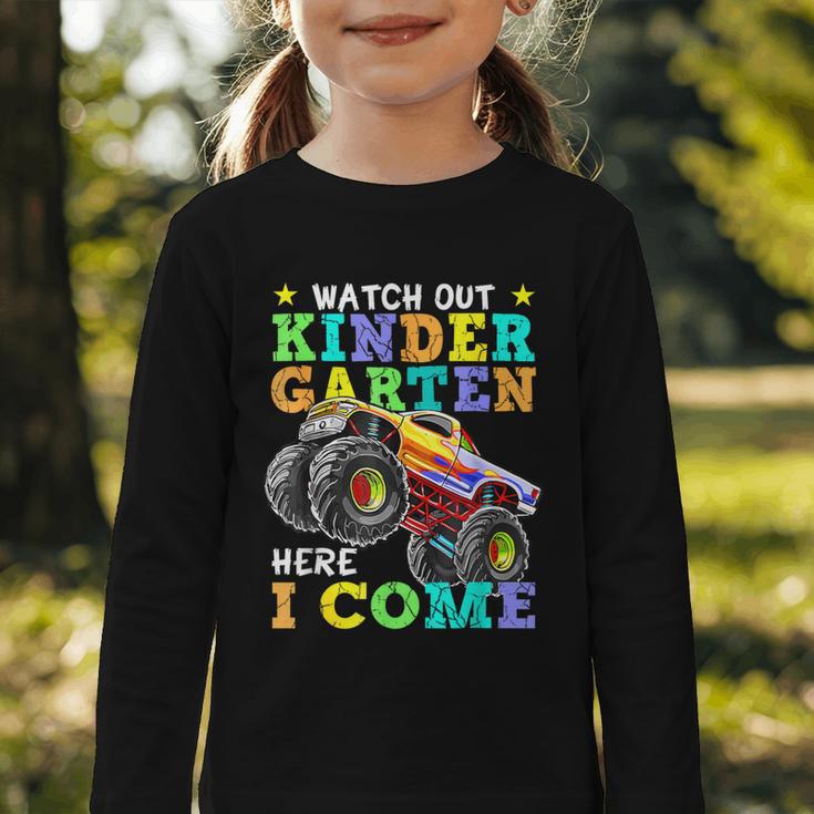Back To School Kindergarten Here I Come For Boy Kid Truck Graphic Toddler Long Sleeve Tee Back To School Kindergarten Here I Come For Boy Kid Truck Graphic Toddler Long Sleeve Tee