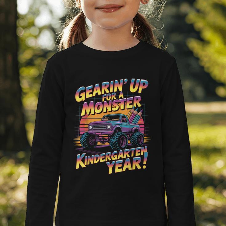 Back To School Kindergarten Monster Truck First Day Boys Graphic Toddler Long Sleeve Tee Back To School Kindergarten Monster Truck First Day Boys Graphic Toddler Long Sleeve Tee
