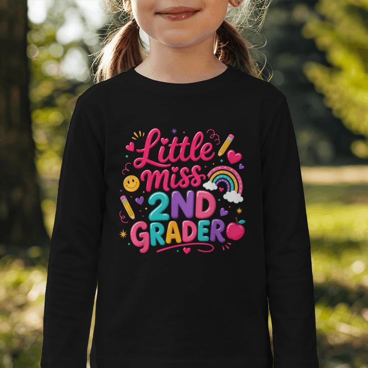 Back To School Little Miss 2nd Grader Rainbow Girl Graphic Toddler Long Sleeve Tee Back To School Little Miss 2nd Grader Rainbow Girl Graphic Toddler Long Sleeve Tee
