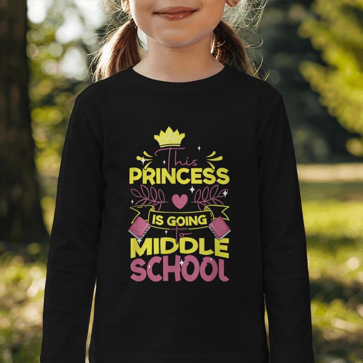 Back To School This Princess Is Going To Middle School Graphic Toddler Long Sleeve Tee Back To School This Princess Is Going To Middle School Graphic Toddler Long Sleeve Tee