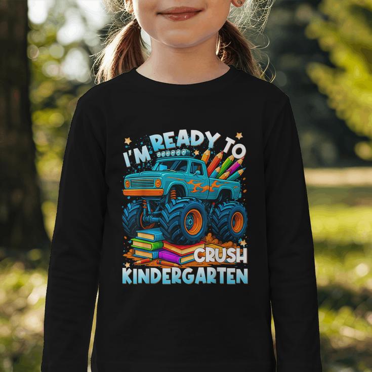 Back To School Ready To Crush Kindergarten Monster Truck Boy Graphic Toddler Long Sleeve Tee Back To School Ready To Crush Kindergarten Monster Truck Boy Graphic Toddler Long Sleeve Tee