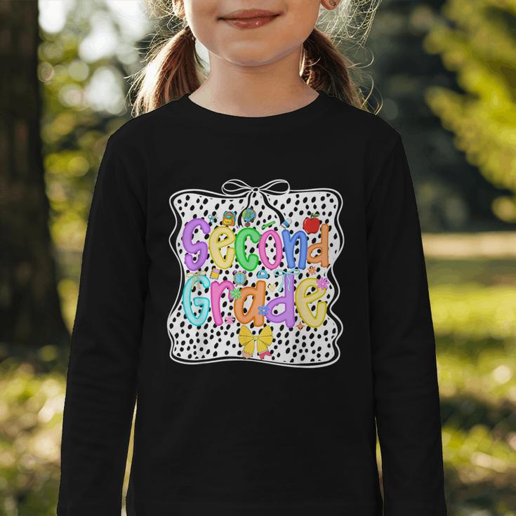 Back To School Second Grade Girls 2nd Grade Dalmatian Dots Graphic Toddler Long Sleeve Tee Back To School Second Grade Girls 2nd Grade Dalmatian Dots Graphic Toddler Long Sleeve Tee