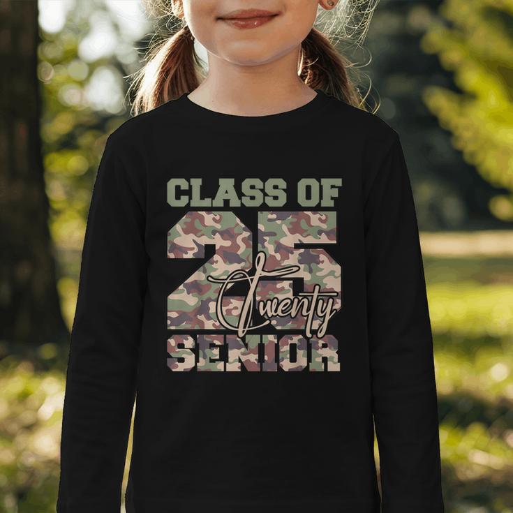 Back To School Senior 12th Grade Class Of 2025 Camouflage Graphic Toddler Long Sleeve Tee