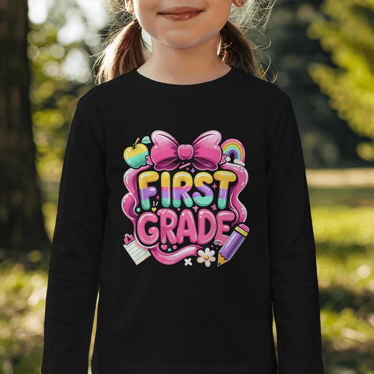 Back To School Team 1st Grade First Grade Graphic Toddler Long Sleeve Tee Back To School Team 1st Grade First Grade Graphic Toddler Long Sleeve Tee