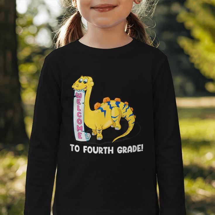 Back To School Welcome To Fourth Grade Graphic Toddler Long Sleeve Tee Back To School Welcome To Fourth Grade Graphic Toddler Long Sleeve Tee